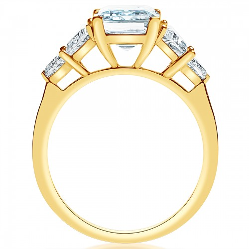 Fancy Sidestones Engagement Ring