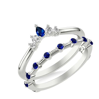 Diamonds & Sapphire Tiara Insert Band