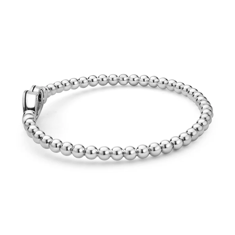 Silver Interlocking Diamond Stretch Bracelet