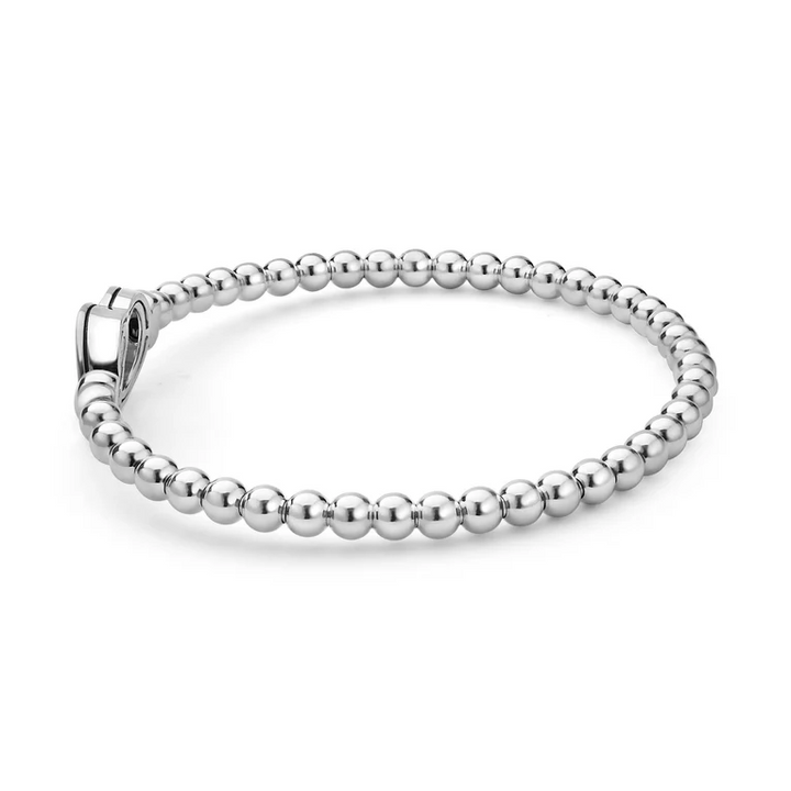 Silver Interlocking Diamond Stretch Bracelet