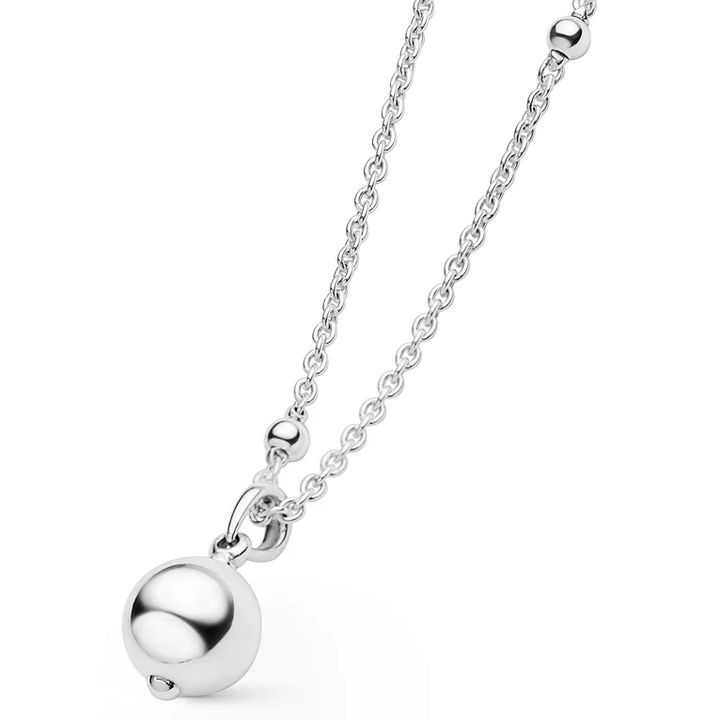 Silver Beaded Pendant Necklace