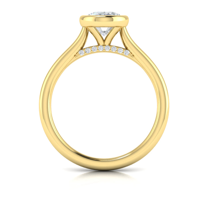 Oval Bezel Engagement Ring