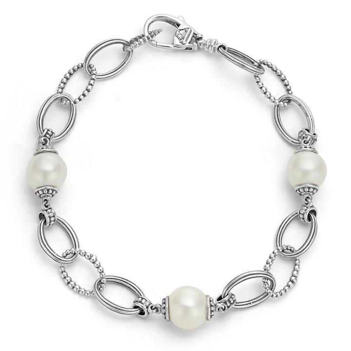 Caviar Pearl Link Bracelet