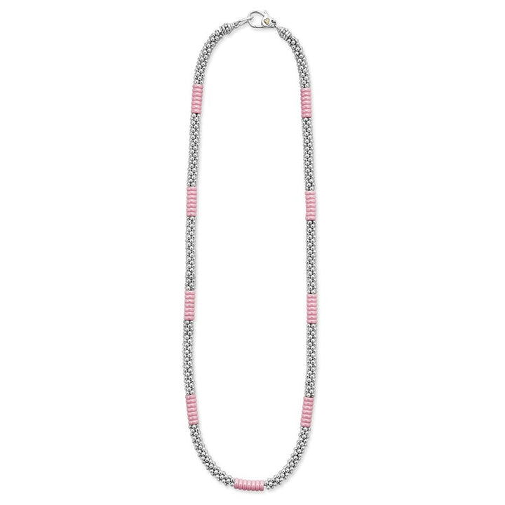 Silver Station Ceramic Beaded Necklace | 5mm
