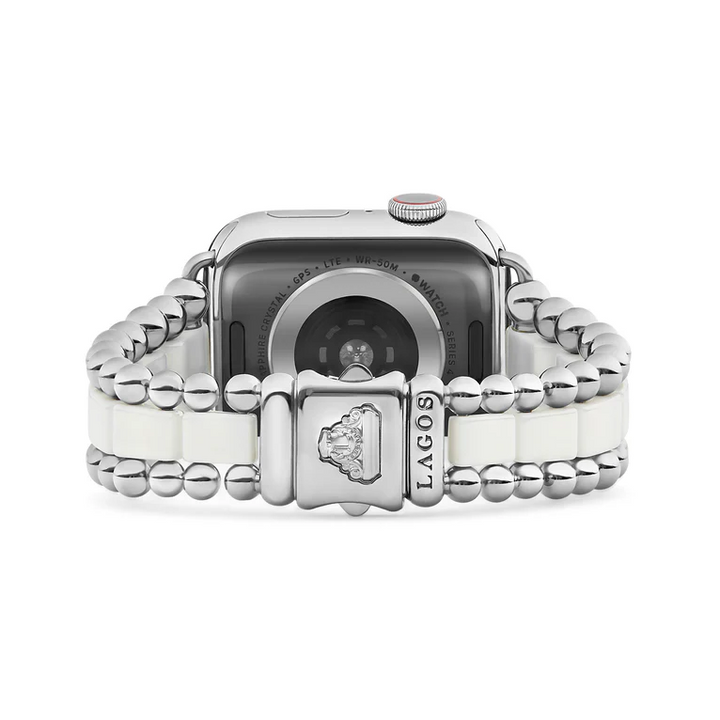 White Ceramic and Stainless Steel Watch Bracelet-38-45mm