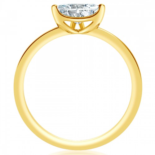 Trillion Solitaire Engagement Ring