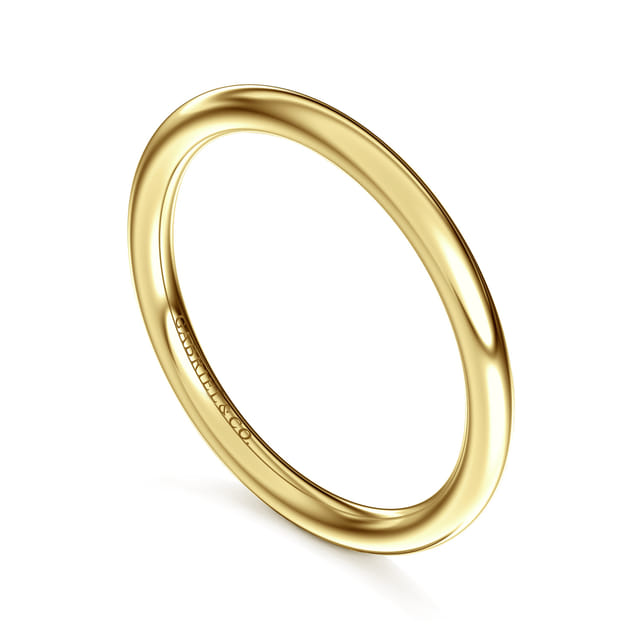 14k Yellow Gold Plain Wedding Band