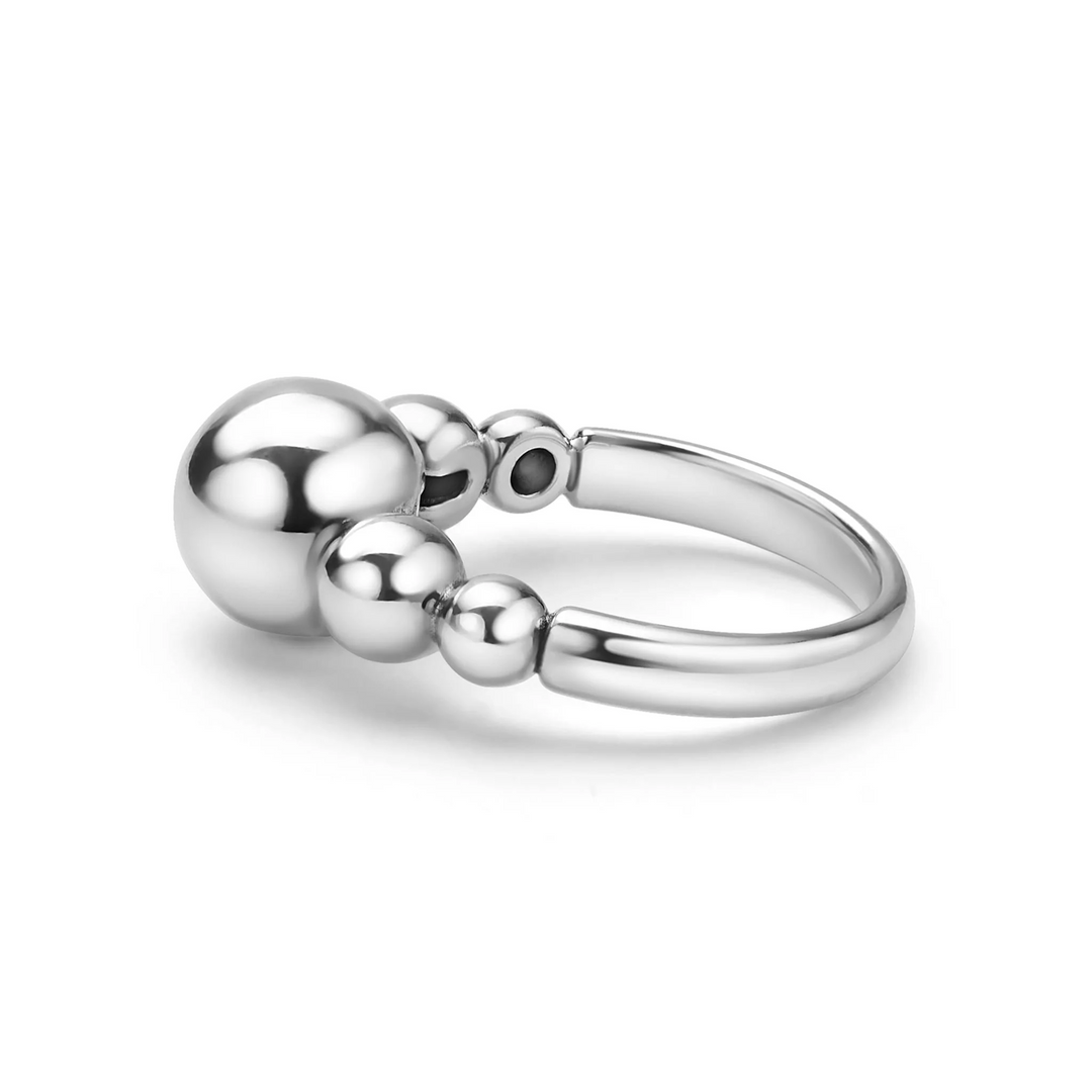 Silver Beaded Ring