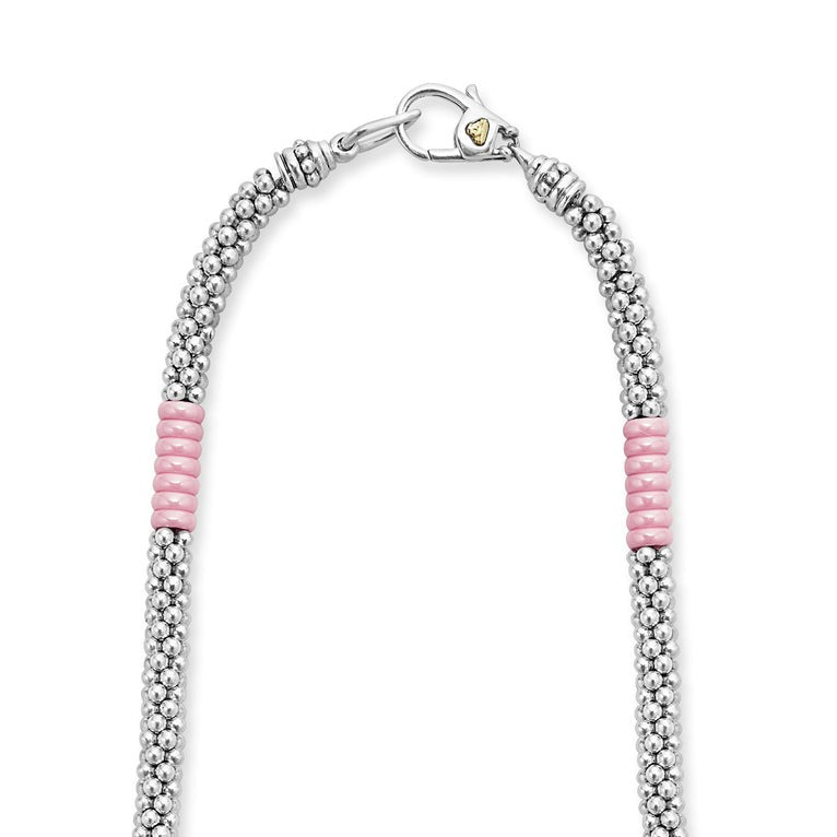 Silver Station Ceramic Beaded Necklace | 5mm