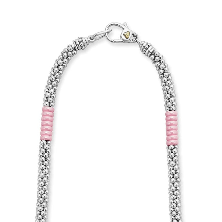 Silver Station Ceramic Beaded Necklace | 5mm