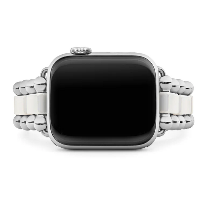 White Ceramic and Stainless Steel Watch Bracelet-38-45mm