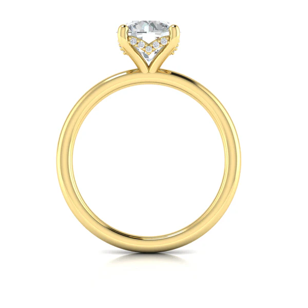 Hidden Halo Solitaire Engagement Ring