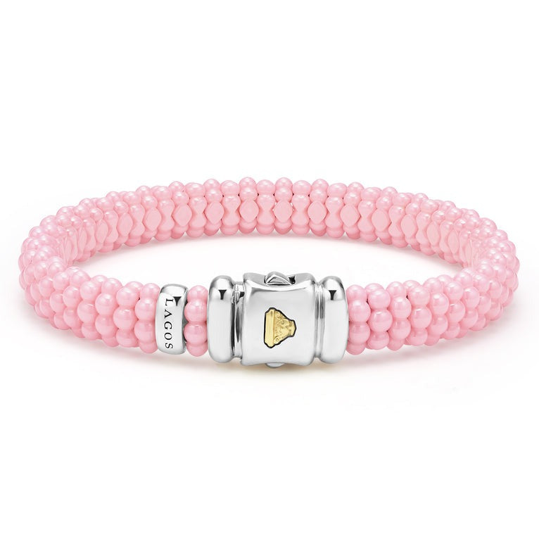 Pink Ceramic Beaded Bracelet | 9mm
