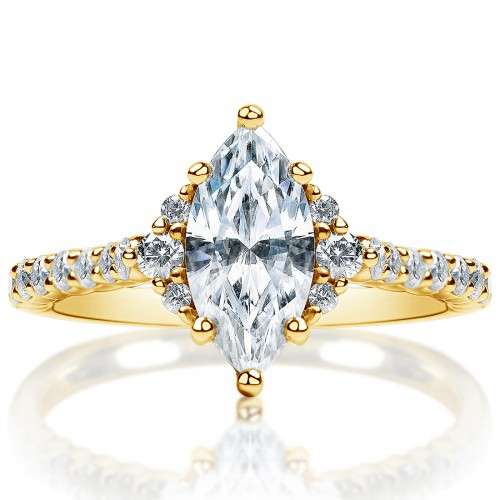 Side Halo Engagement Ring