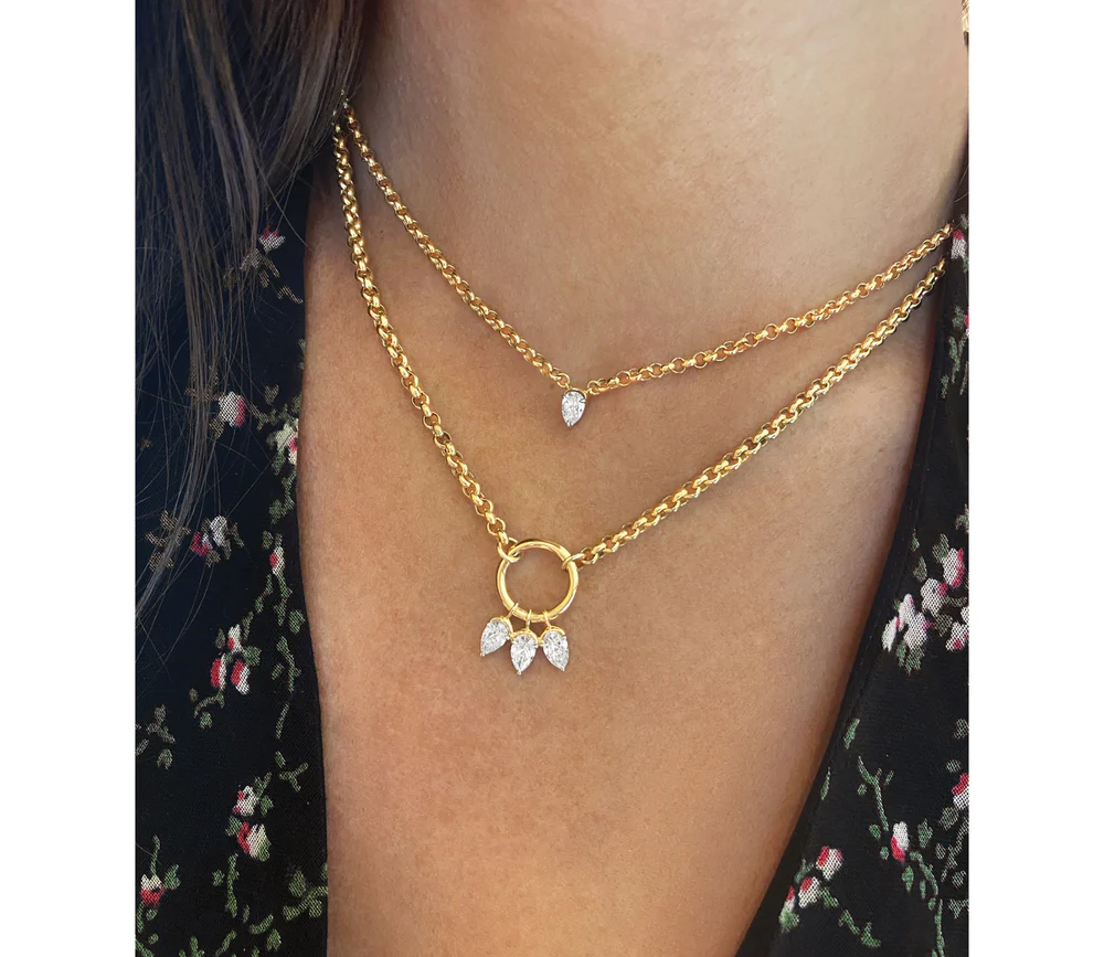 Triple Pear Necklace