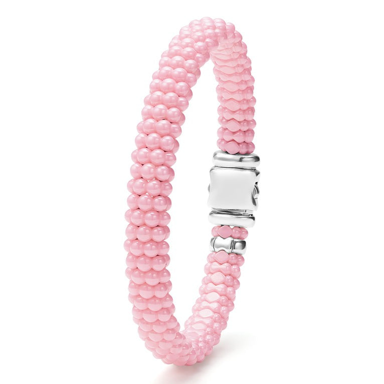 Pink Ceramic Beaded Bracelet | 9mm