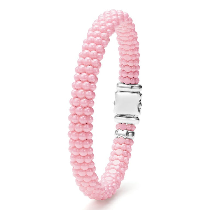 Pink Ceramic Beaded Bracelet | 9mm