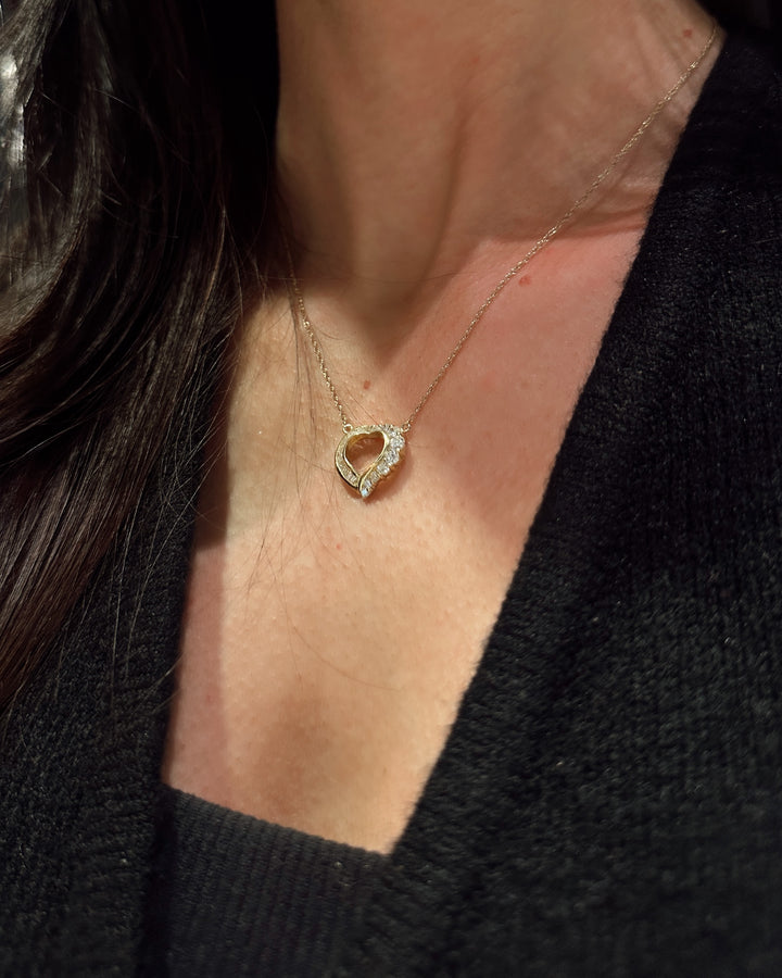 Diamond Heart Pendant Necklace