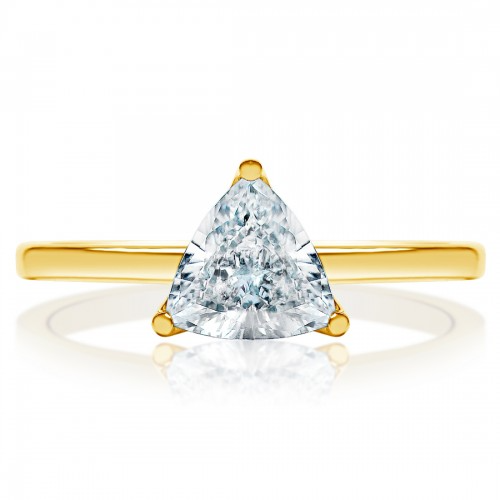 Trillion Solitaire Engagement Ring