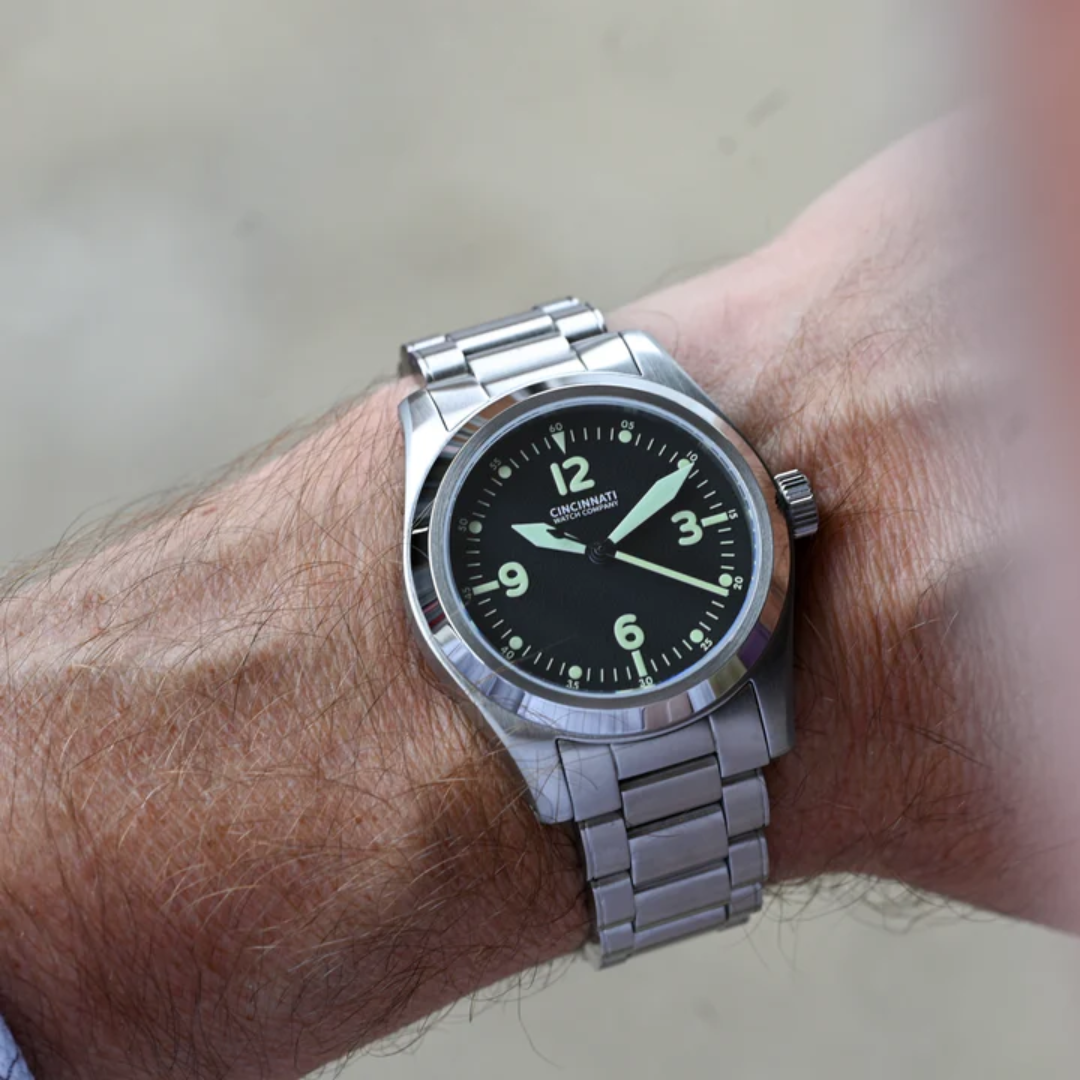 P-40 A-11 Black Mechanical Pilot Watch