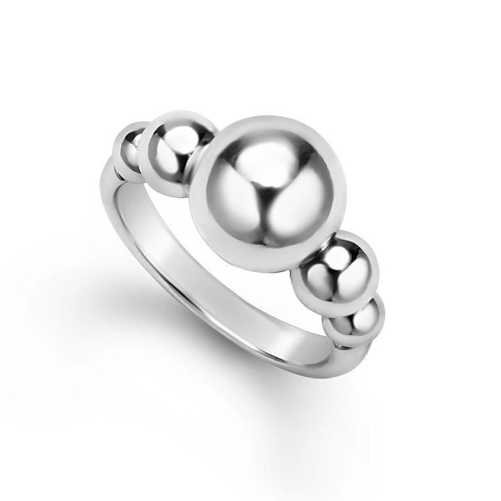 Silver Beaded Ring