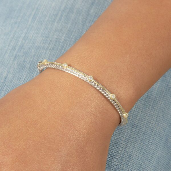 Mixed Metal Roped Bangle