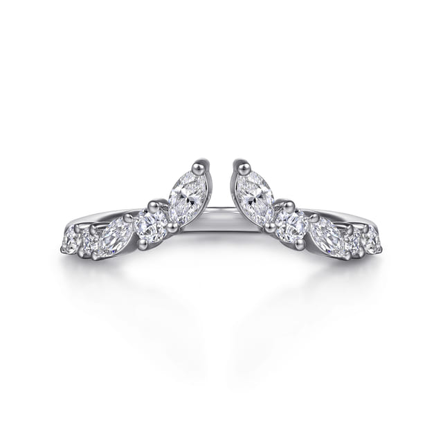 Marquise & Round Open Diamond Wedding Band