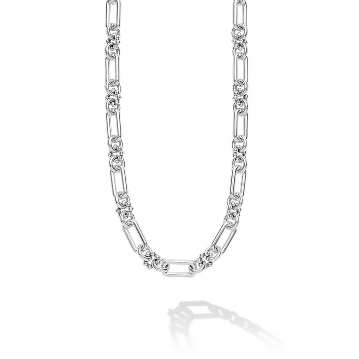 Petite Sterling Silver Caviar Link Necklace