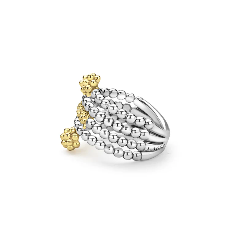 Two-Tone Beaded Ring
