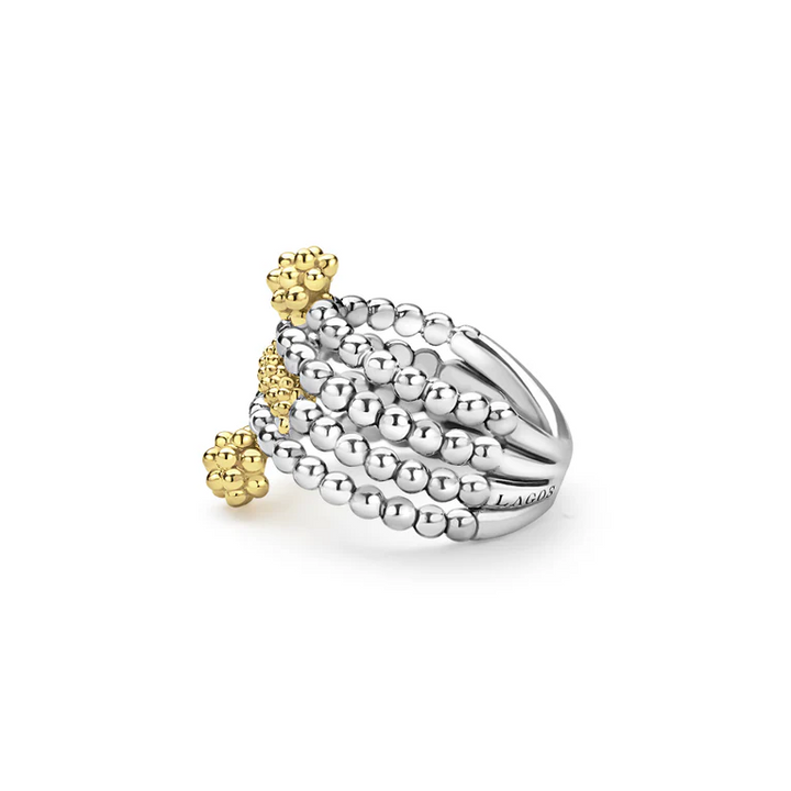 Two-Tone Beaded Ring