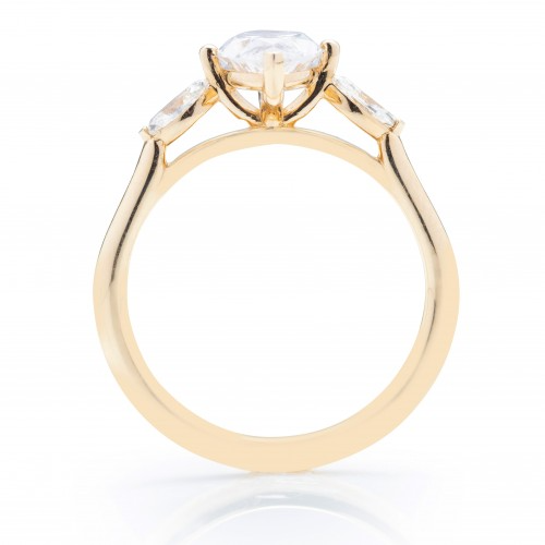 Marquise Three Stone Engagement Ring