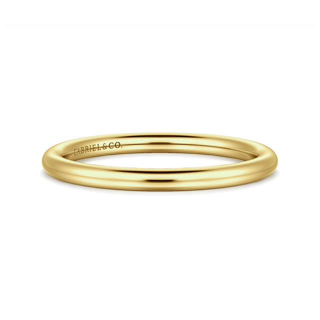 14k Yellow Gold Plain Wedding Band