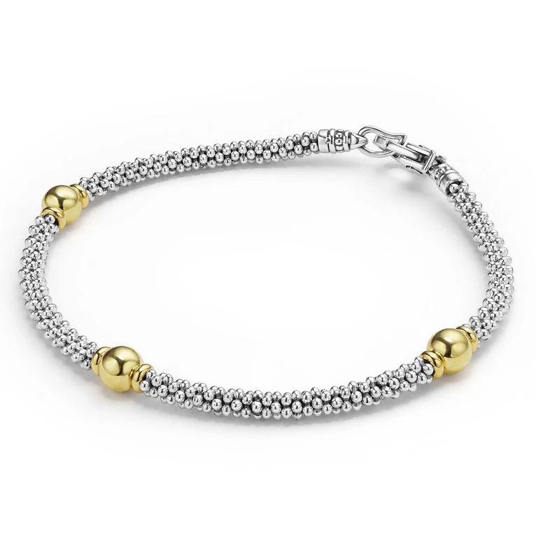 Two-Tone Station Bracelet