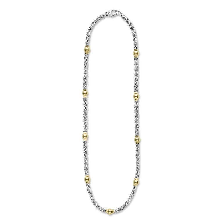 Two-Tone Station Necklace