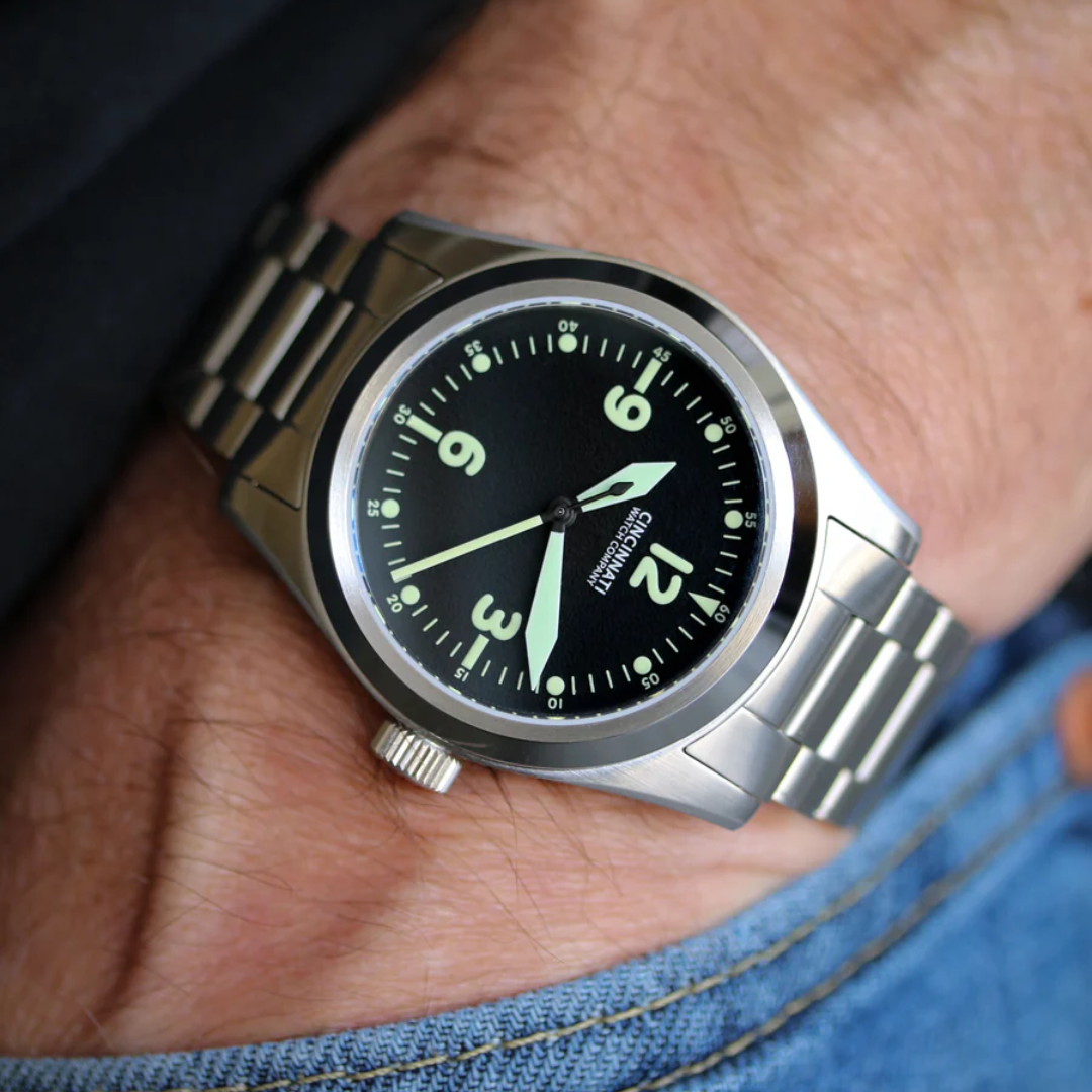 P-40 A-11 Black Mechanical Pilot Watch