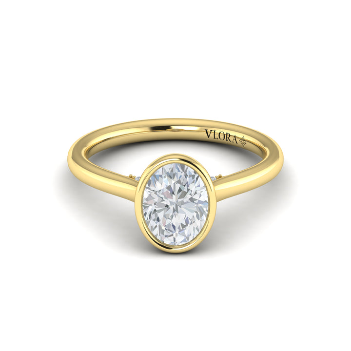 Oval Bezel Engagement Ring