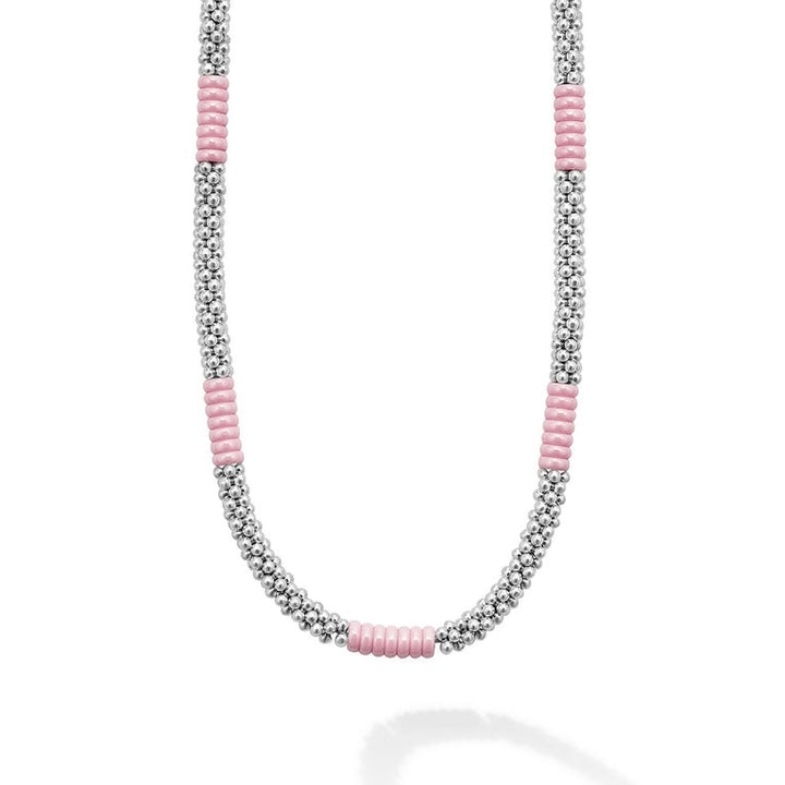 Silver Station Ceramic Beaded Necklace | 5mm