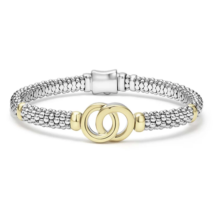 Two-Tone Interlocking Caviar Bracelet