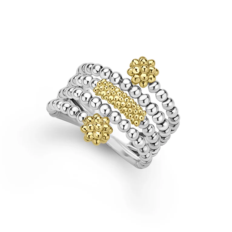 Two-Tone Beaded Ring