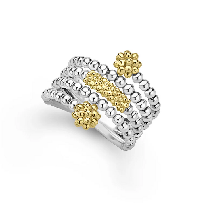 Two-Tone Beaded Ring