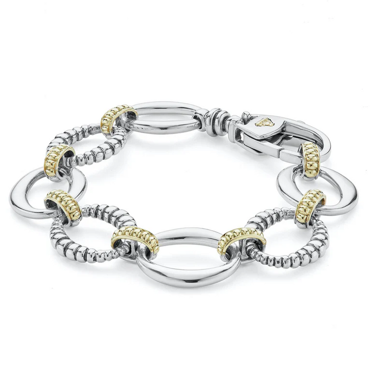 Two-Tone Oval Link Bracelet