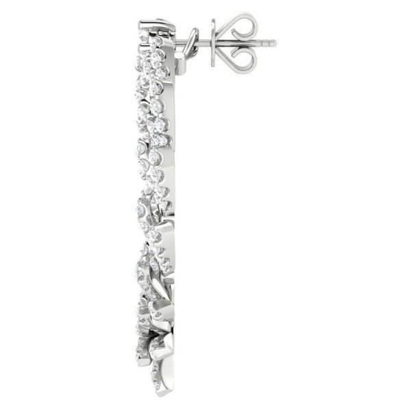 14K White Gold Convertible Diamond Cascade Earrings