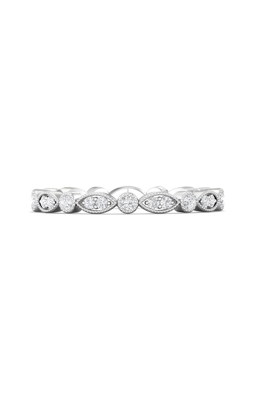 14k White Gold Diamond Band