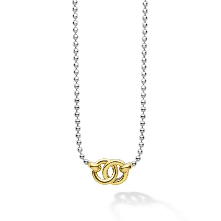 Two-Tone Interlocking Pendant Necklace