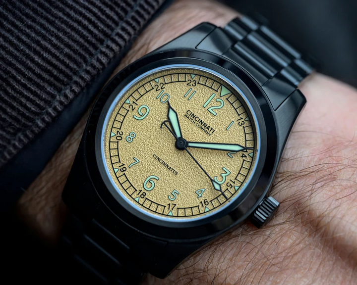 Cincinnatus Field Sand Black PVD Automatic