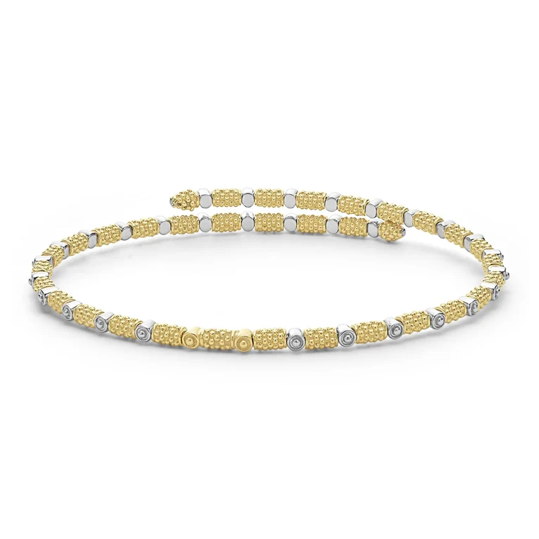 18K Gold and Diamond Superfine Cuff Bracelet
