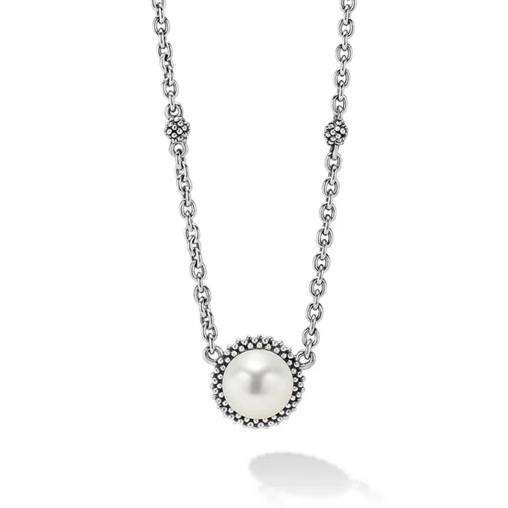 Sterling Silver Pearl Pendant Necklace