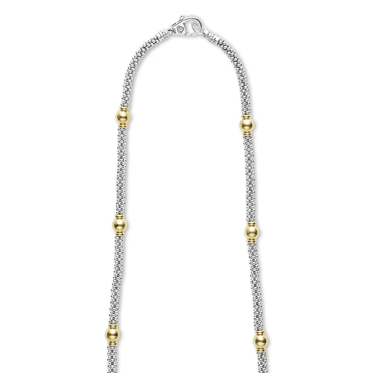 Two-Tone Station Necklace