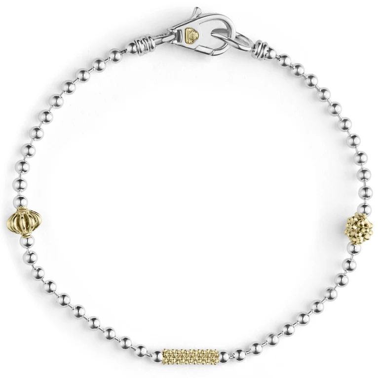 Two-Tone Caviar Beaded Bracelet
