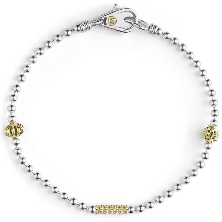 Two-Tone Caviar Beaded Bracelet